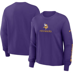 Nike Minnesota Vikings Women's Boxy Long Sleeve T-Shirt Purple