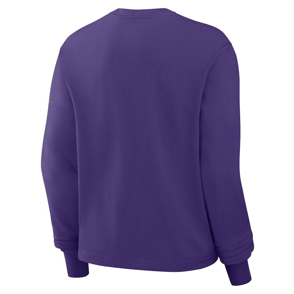 Nike Minnesota Vikings Women's Boxy Long Sleeve T-Shirt Purple