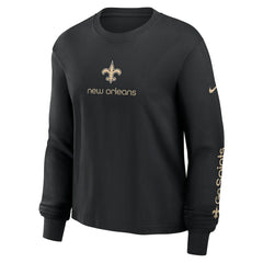Nike New Orleans Saints Women's Boxy Long Sleeve T-Shirt Black