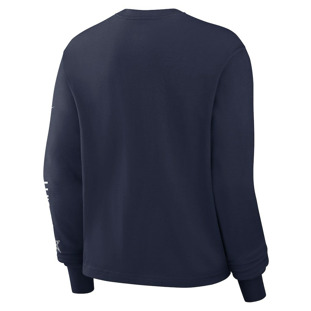 Nike Dallas Cowboys Women's Boxy Long Sleeve T-Shirt Navy