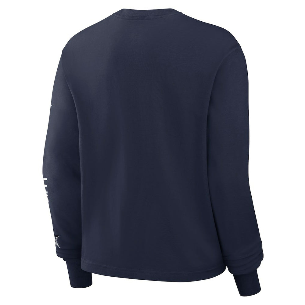 Nike Dallas Cowboys Women's Boxy Long Sleeve T-Shirt Navy