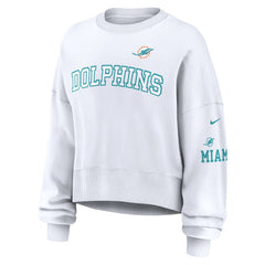 Nike Miami Dolphins Women's Oversized Pullover Sweatshirt White