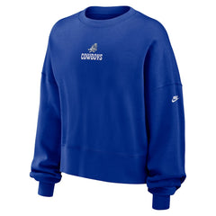 Nike Dallas Cowboys Women's Oversized Rewind Pullover Sweatshirt Royal