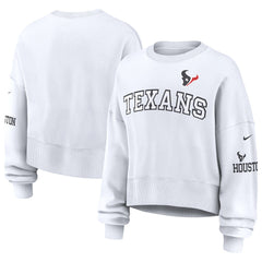 Nike Houston Texans Women's Oversized Pullover Sweatshirt White