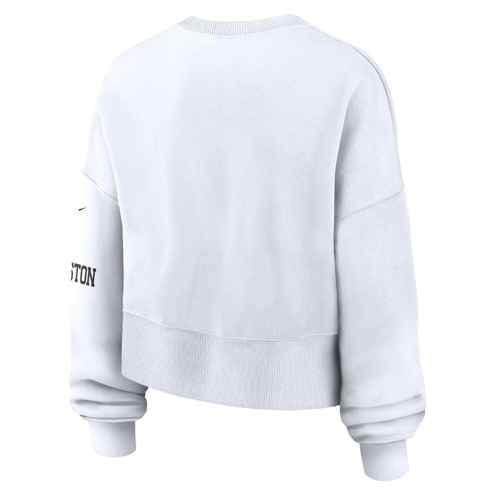Nike Houston Texans Women's Oversized Pullover Sweatshirt White