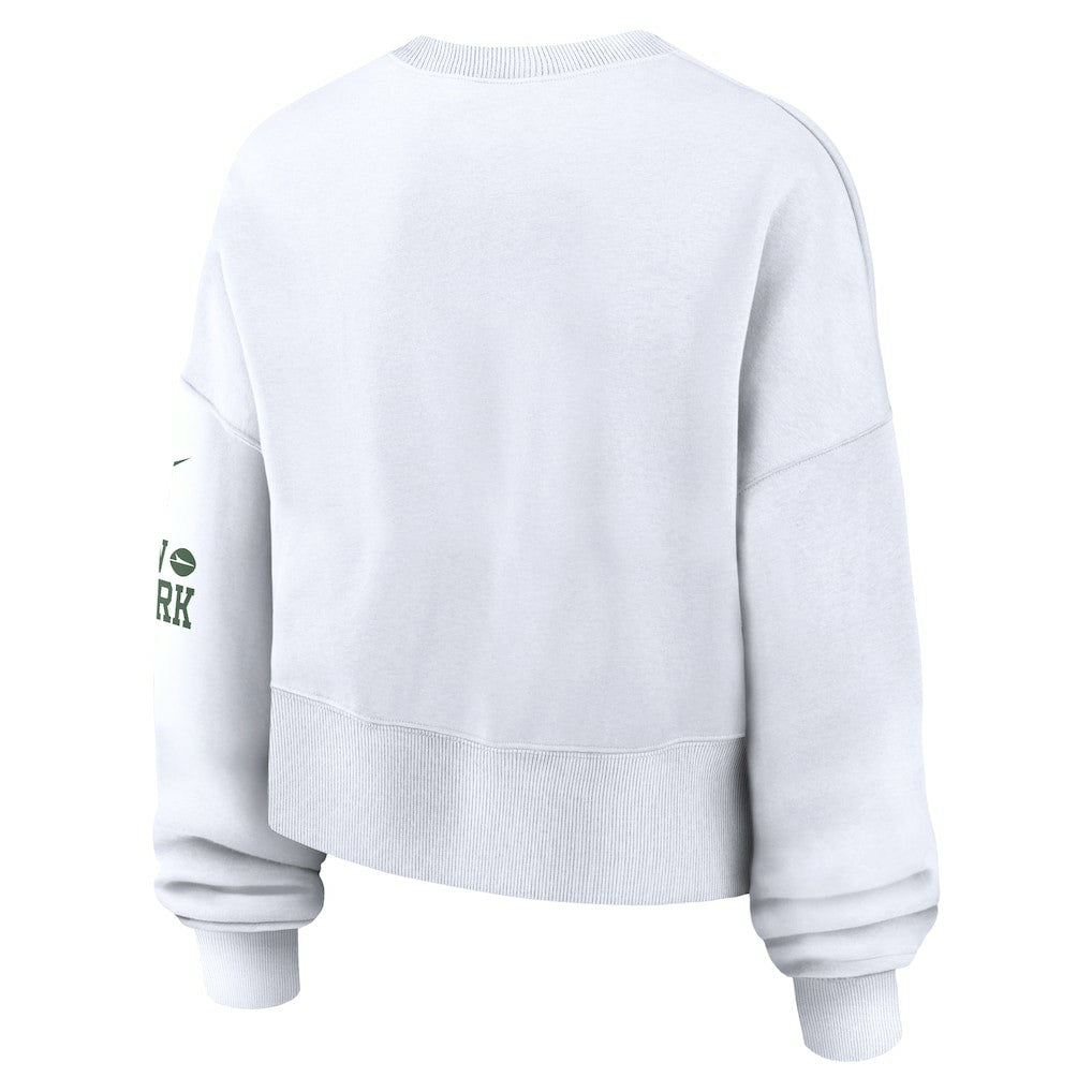 Nike New York Jets Women's Oversized Pullover Sweatshirt White