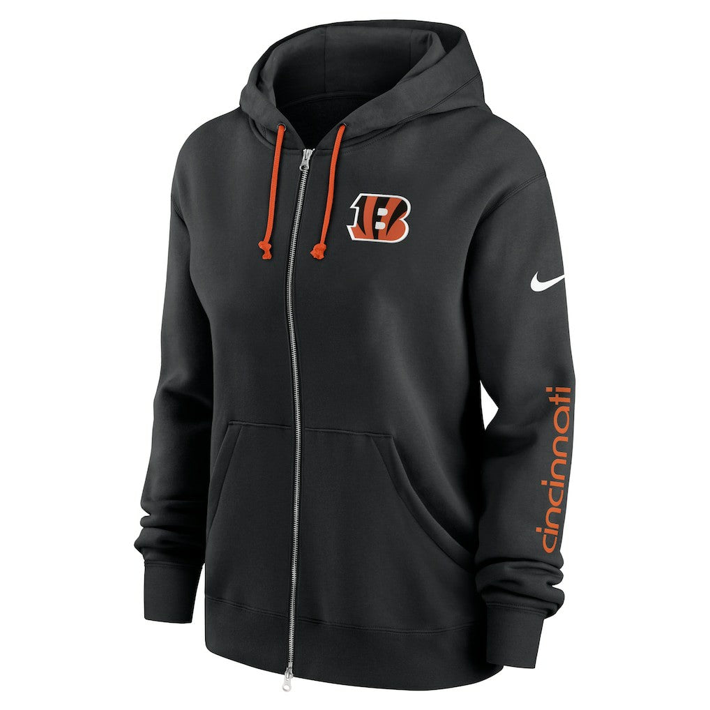 Nike Cincinnati Bengals Women's Phoenix Full-Zip Hoodie Black