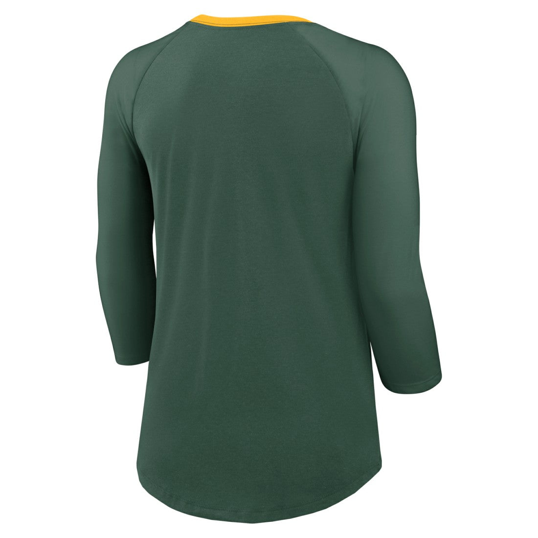 Nike Green Bay Packers Women's 3/4 Sleeve Raglan Fashion Top Green