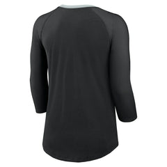 Nike Las Vegas Raiders Women's 3/4 Sleeve Raglan Fashion Top Black