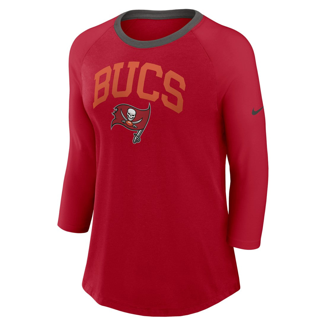 Nike Tampa Bay Buccaneers Women's 3/4 Sleeve Raglan Fashion Top Red