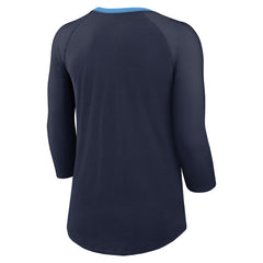 Nike Tennessee Titans Women's 3/4 Sleeve Raglan Fashion Top Navy