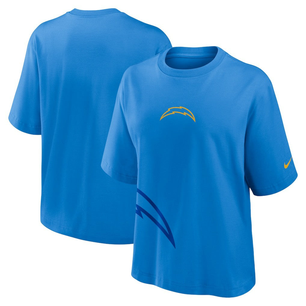 Nike Los Angeles Chargers Women's Boxy T-Shirt Powder Blue