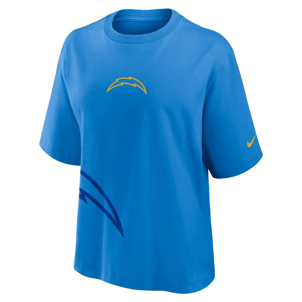 Nike Los Angeles Chargers Women's Boxy T-Shirt Powder Blue