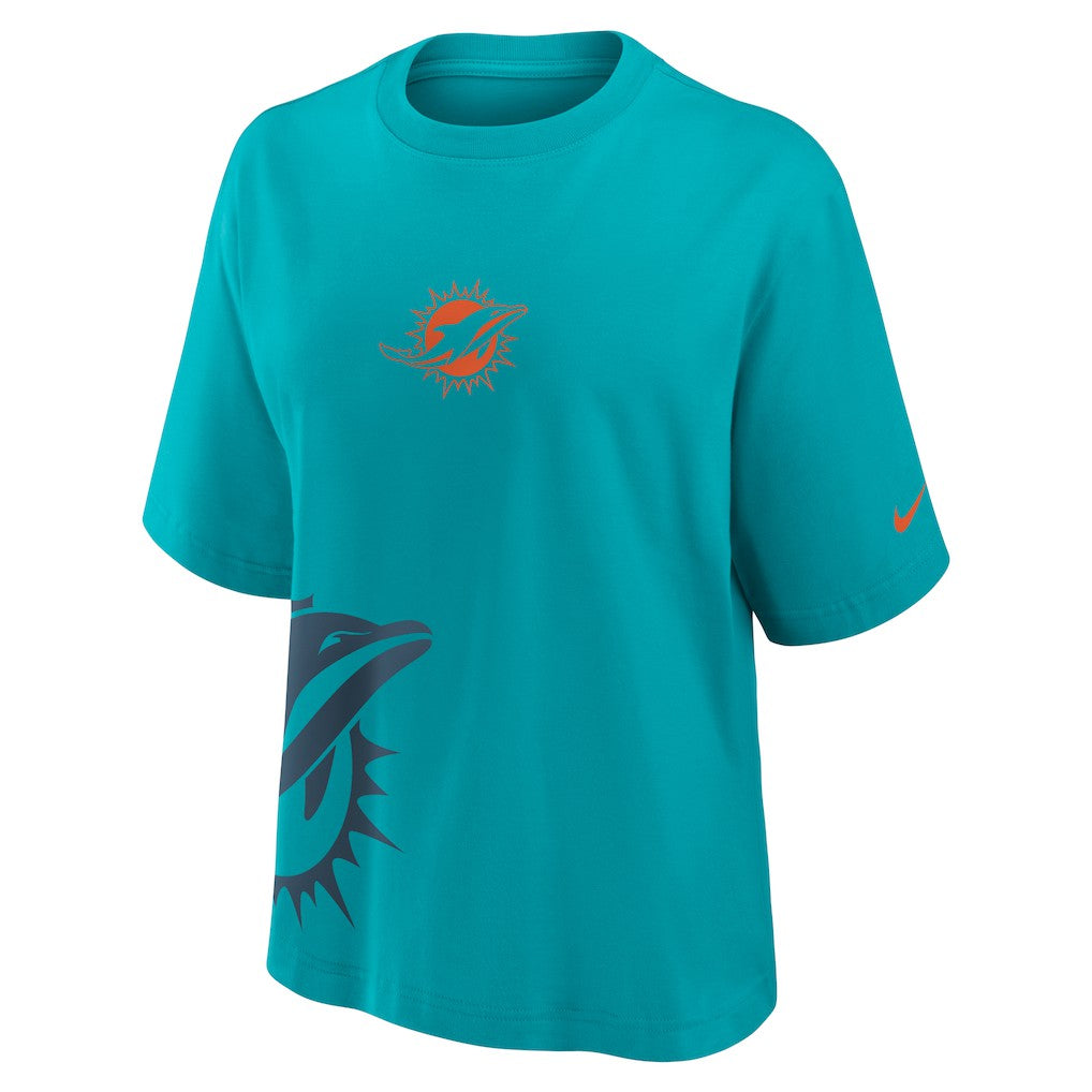 Nike Miami Dolphins Women's Boxy T-Shirt Aqua