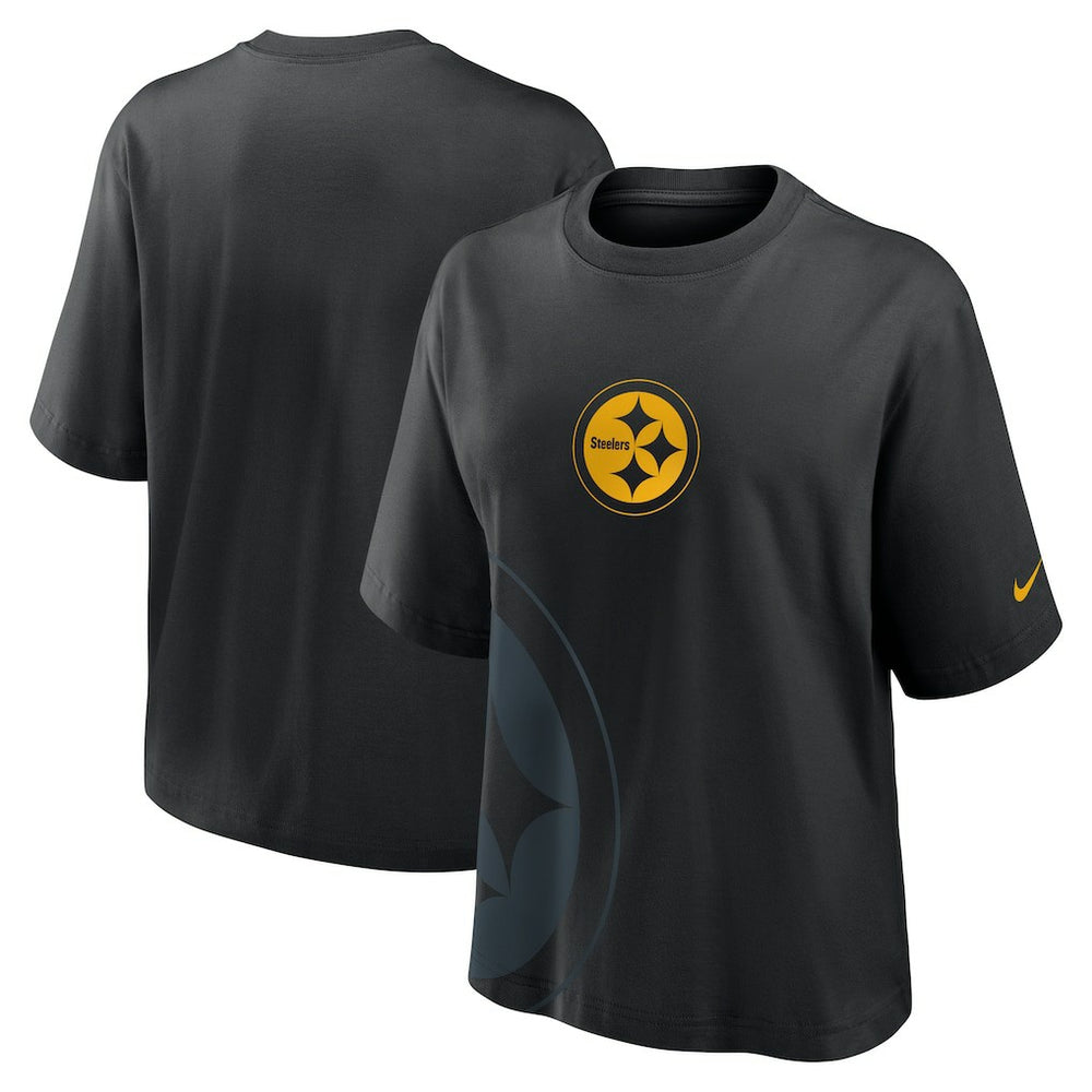 Nike Pittsburgh Steelers Women's Boxy T-Shirt Black