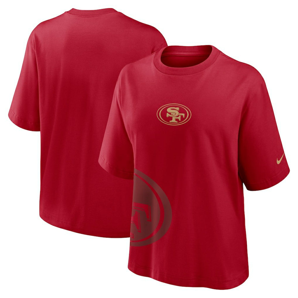 Nike San Francisco 49ers Women's Boxy T-Shirt Scarlet