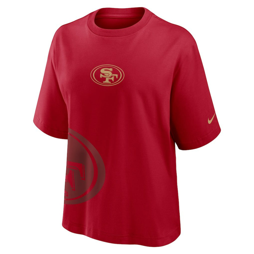 Nike San Francisco 49ers Women's Boxy T-Shirt Scarlet