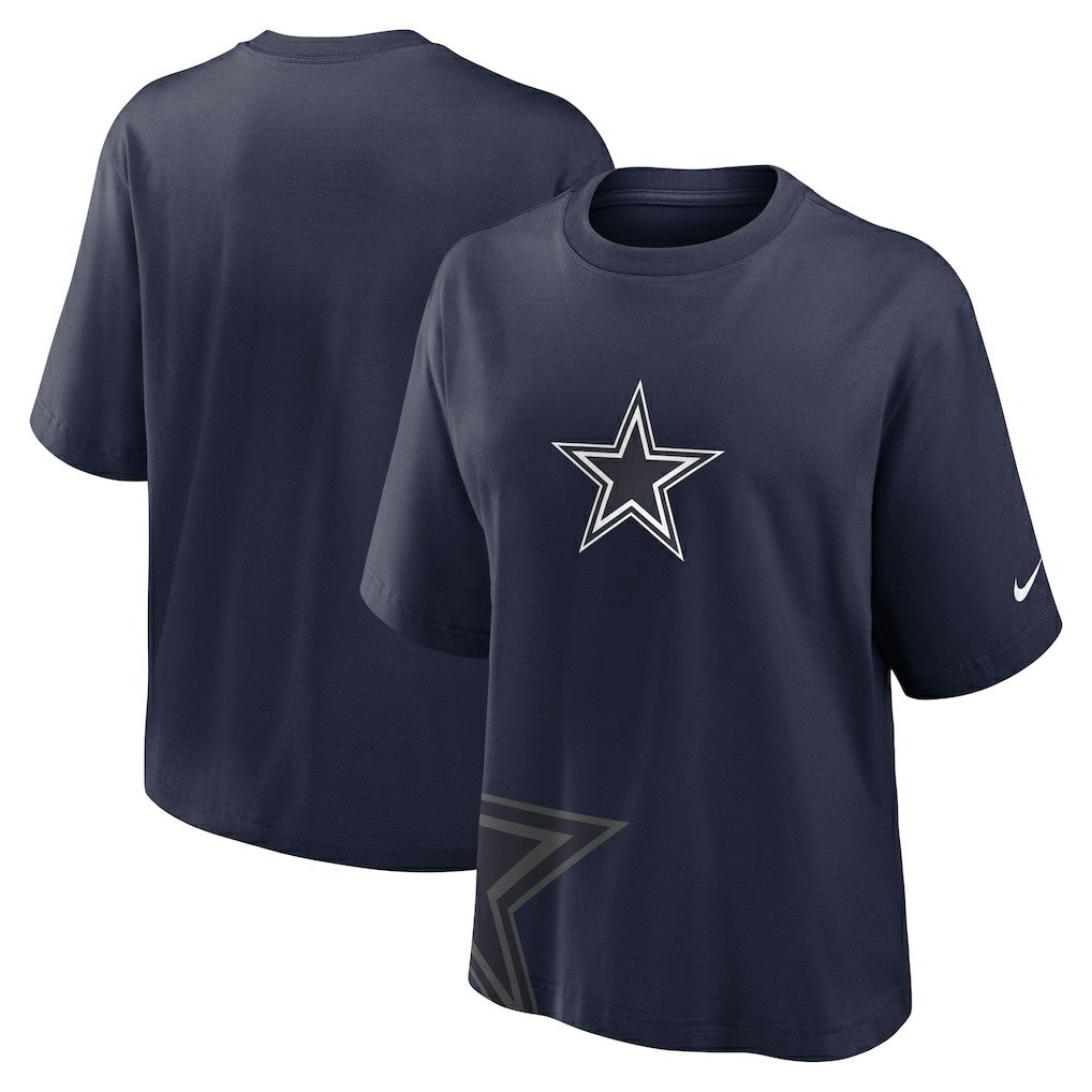 Nike Dallas Cowboys Women's Boxy T-Shirt Navy