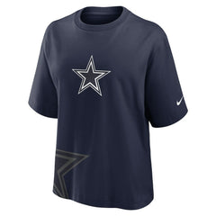 Nike Dallas Cowboys Women's Boxy T-Shirt Navy