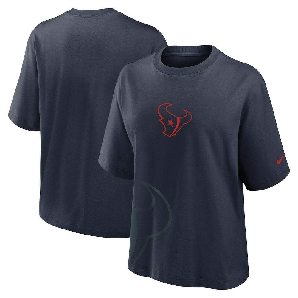 Nike Houston Texans Women's Boxy T-Shirt Navy