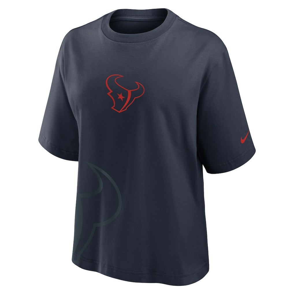 Nike Houston Texans Women's Boxy T-Shirt Navy