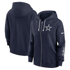 Nike Dallas Cowboys Women's Plus Size Phoenix Full-Zip Hoodie Navy