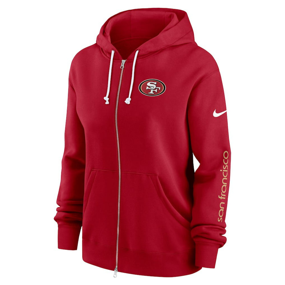 Nike San Francisco 49ers Women's Plus Size Phoenix Full-Zip Hoodie Scarlet