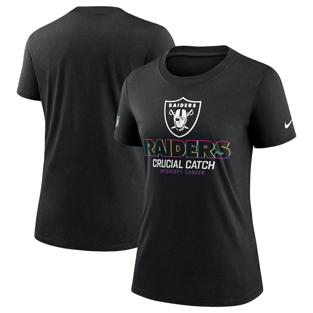 Nike Las Vegas Raiders Women's 2024 NFL Crucial Catch Tri-Blend T-Shirt Black