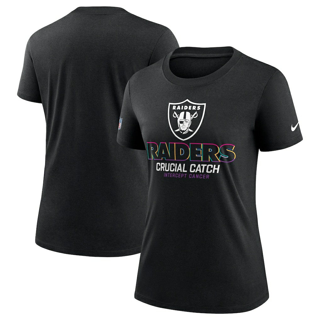 Nike Las Vegas Raiders Women's 2024 NFL Crucial Catch Tri-Blend T-Shirt Black