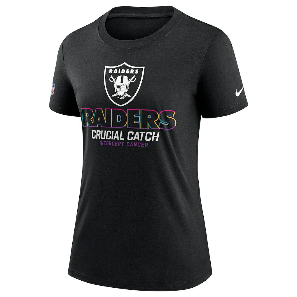 Nike Las Vegas Raiders Women's 2024 NFL Crucial Catch Tri-Blend T-Shirt Black