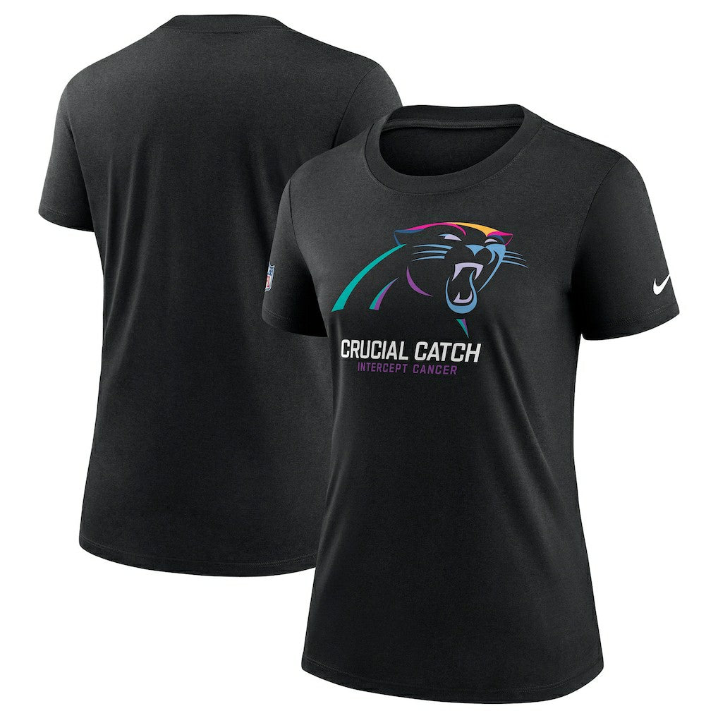 Nike Carolina Panthers Women's 2024 NFL Crucial Catch Tri-Blend T-Shirt Black