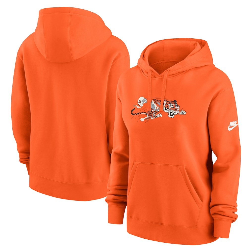 Nike Cincinnati Bengals Women's Club Fleece Hoodie Orange