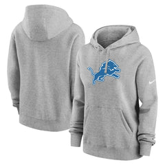Nike Detroit Lions Women's Club Fleece Hoodie Heather Gray