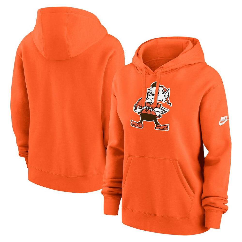 Nike Cleveland Browns Women's Club Fleece Hoodie Orange