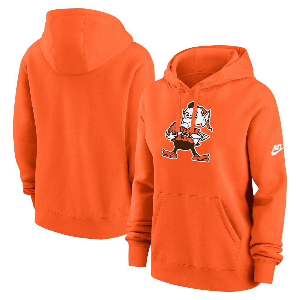 Nike Cleveland Browns Women's Club Fleece Hoodie Orange