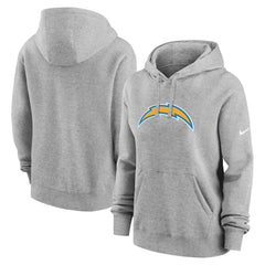 Nike Los Angeles Chargers Women's Club Fleece Hoodie Heather Gray