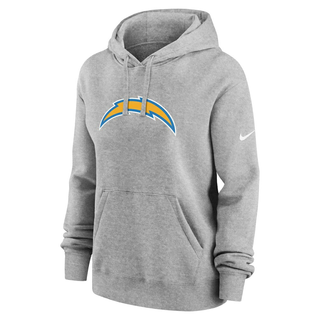 Nike Los Angeles Chargers Women's Club Fleece Hoodie Heather Gray