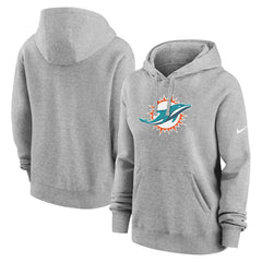 Nike Miami Dolphins Women's Club Fleece Hoodie Heather Gray
