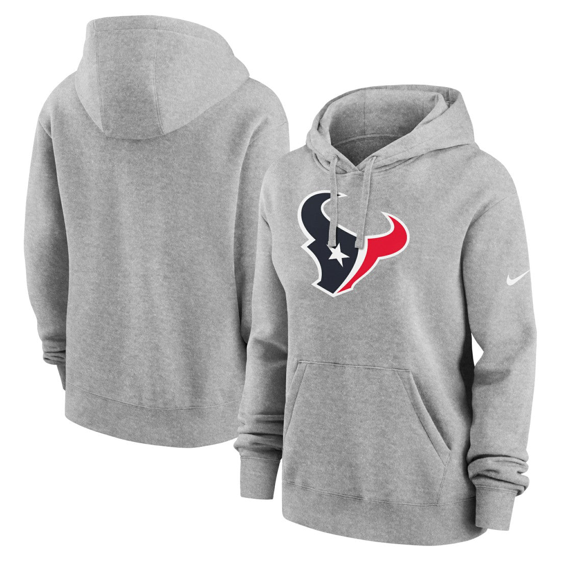 Nike Houston Texans Women's Club Fleece Hoodie Heather Gray