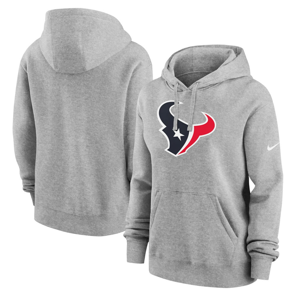 Nike Houston Texans Women's Club Fleece Hoodie Heather Gray