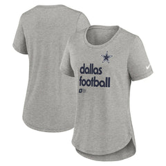 Nike Dallas Cowboys Women's Team Shout-Out Tri-Blend T-Shirt Heather Gray