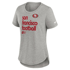 Nike San Francisco 49ers Women's Team Shout-Out Tri-Blend T-Shirt Heather Gray