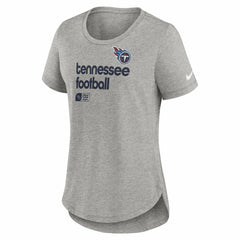 Nike Tennessee Titans Women's Team Shout Out Tri-Blend T-Shirt Heather Gray