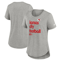 Nike Kansas City Chiefs Women's Team Shout-Out Tri-Blend T-Shirt Heather Gray