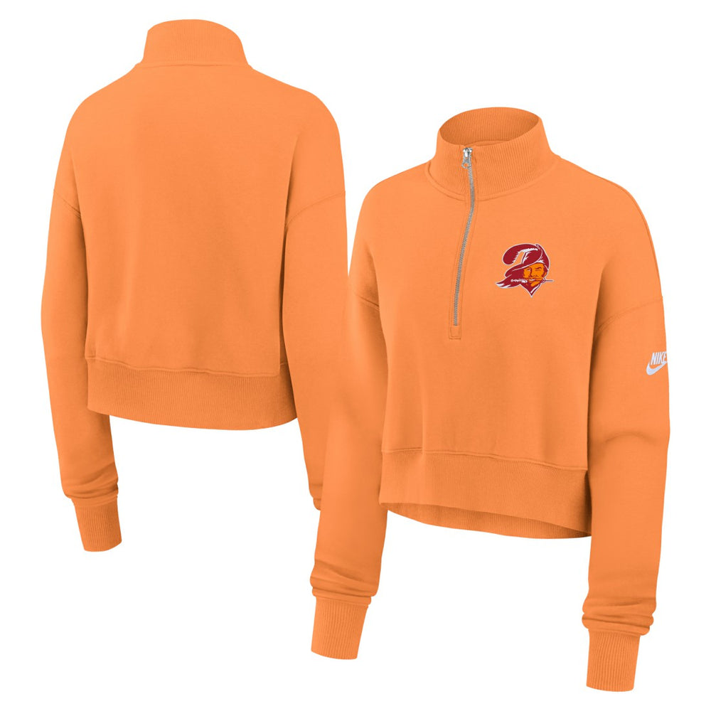 Nike Tampa Bay Buccaneers Women's Rewind Phoenix Half-Zip Sweatshirt Orange