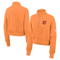 Nike Tampa Bay Buccaneers Women's Rewind Phoenix Half-Zip Sweatshirt Orange