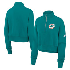 Nike Miami Dolphins Women's Rewind Phoenix Half-Zip Sweatshirt Aqua
