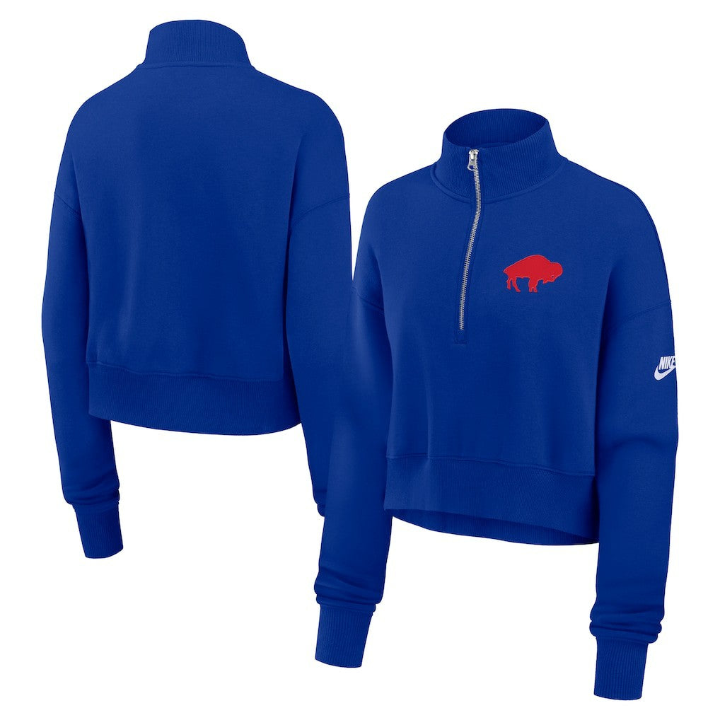 Nike Buffalo Bills Women's Rewind Phoenix Half-Zip Sweatshirt Royal