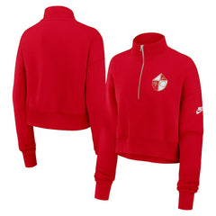 Nike San Francisco 49ers Women's Rewind Phoenix Half-Zip Sweatshirt Scarlet