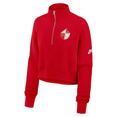 Nike San Francisco 49ers Women's Rewind Phoenix Half-Zip Sweatshirt Scarlet